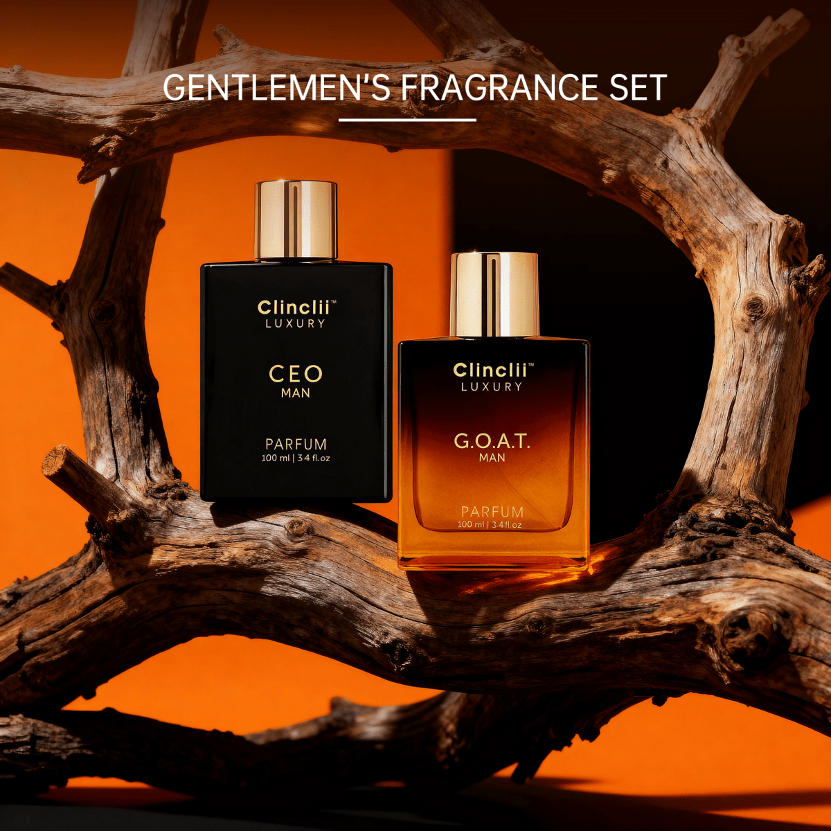 Final 3 Hours: 64%OFF Gentlemen's Fragrance Set with CEO MAN Perfume & G.O.A.T MAN Aroma - Kiyomi Cosmetics